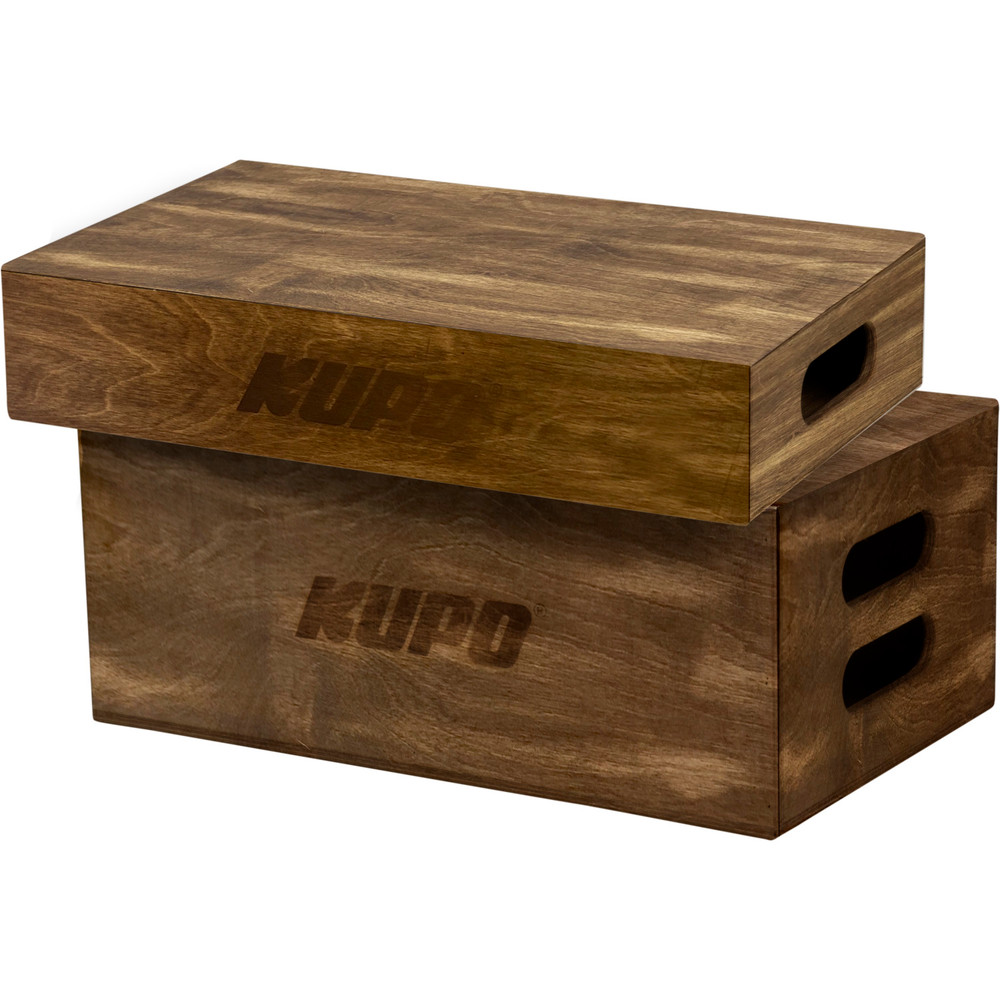 Kupo Brown Stained Apple Box Set - Half And Full Size
