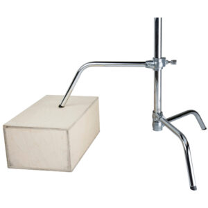 Kupo 40In Master C-Stand With Sliding Leg & Quick-Release System – Silver